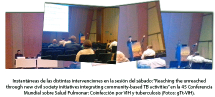 Imágenes de la sesión "Reaching the unreached", en la 45 Conferencia Mundial sobre Salud Pulmonar